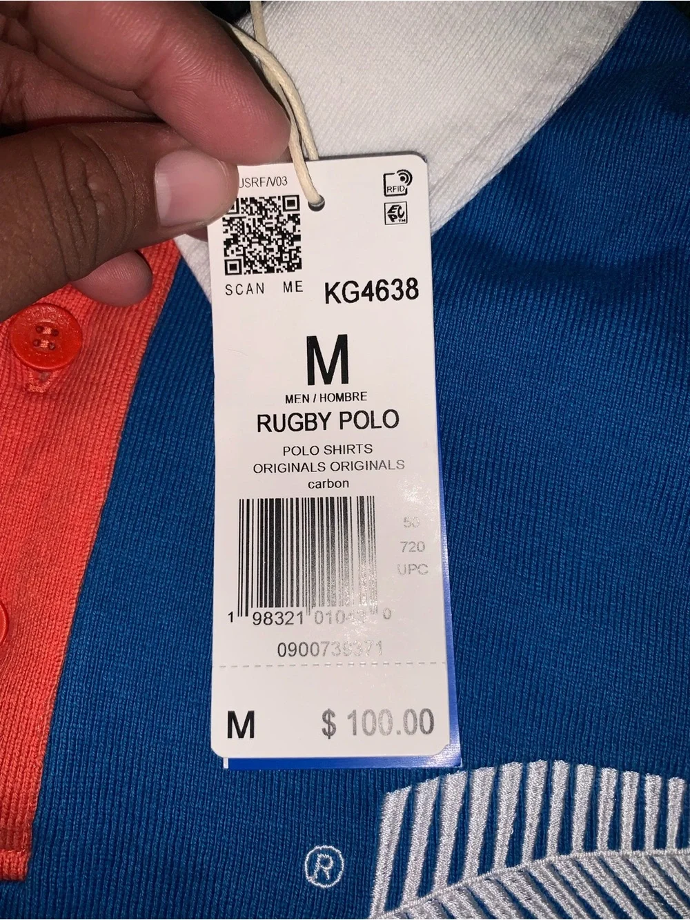 Adidas Originals & All Blacks Heritage Rugby Polo Shirt KG4638 Size: Medium